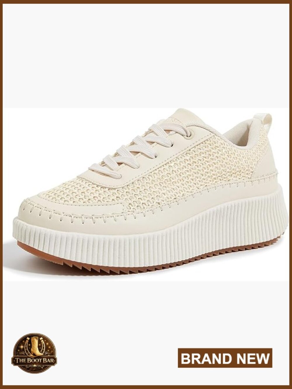 Platform Sneakers with Rhinestones, Chunky Retro Style, Lace-Up Walking Shoes